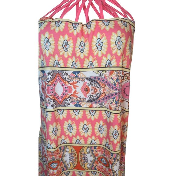 2/$30 NEW XL Sleeveless Geometric Stretchy Print Summer Dress - Picture 8 of 14